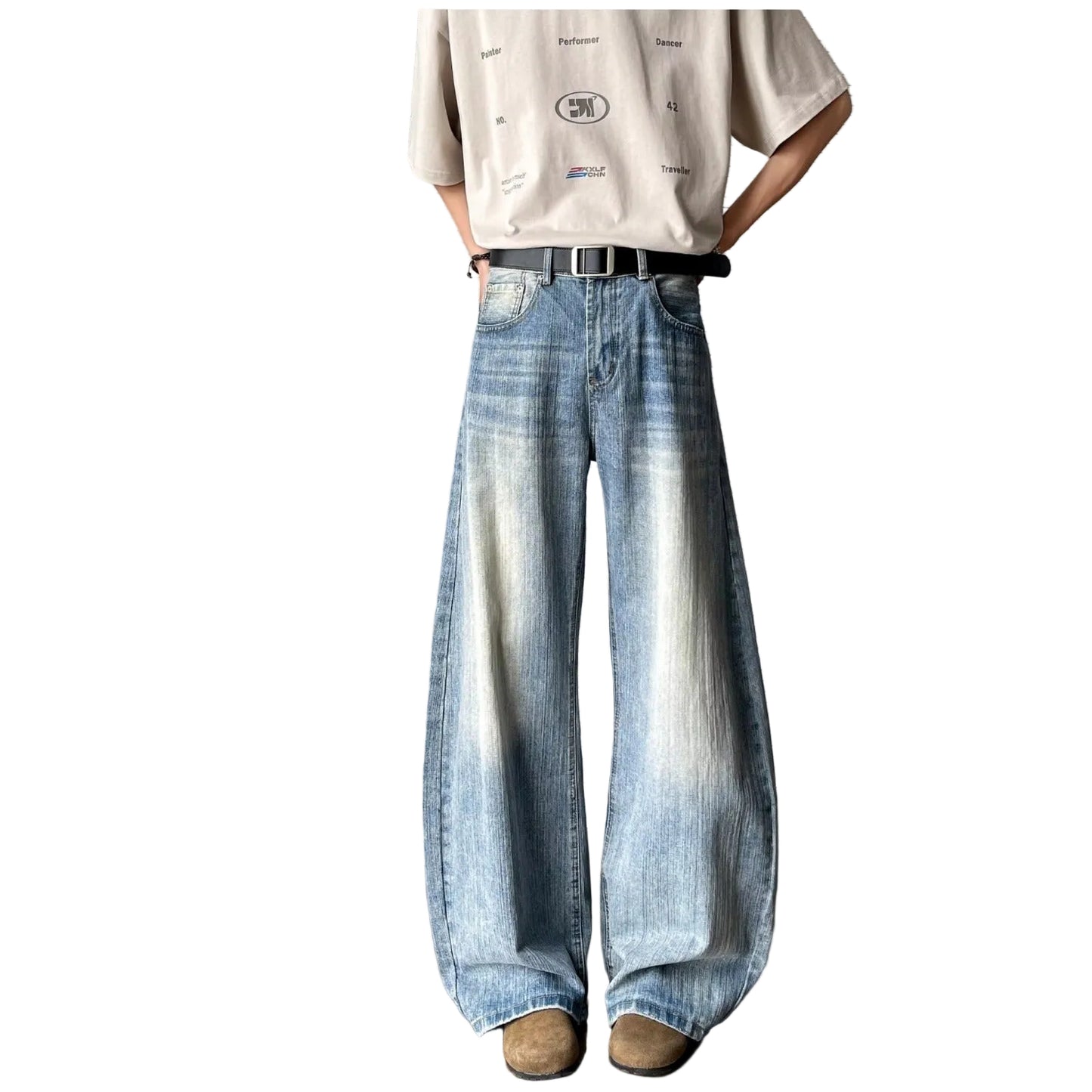 Loose Flared Denim Jeans