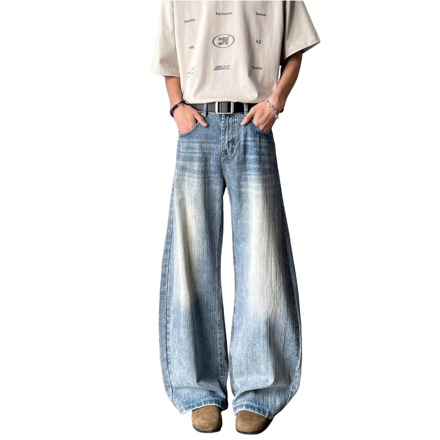 Loose Flared Denim Jeans