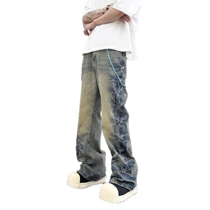 Straight Flared Denim Jeans