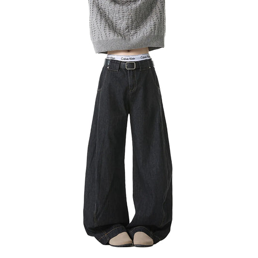 Y2K Trendy Wide-Leg Denim Jeans