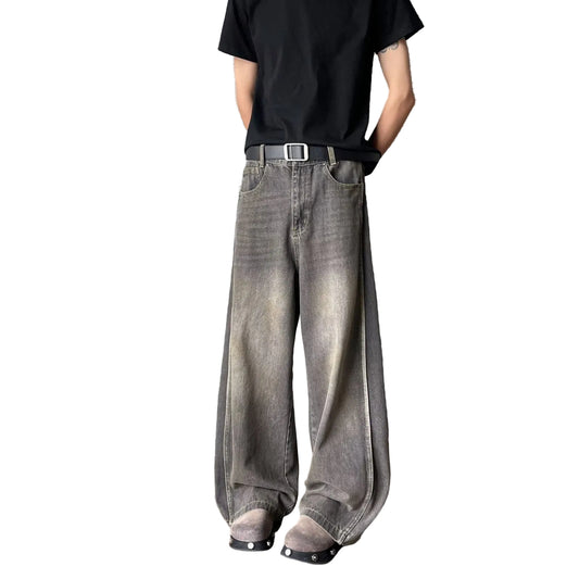 Spliced Loose Denim Jeans