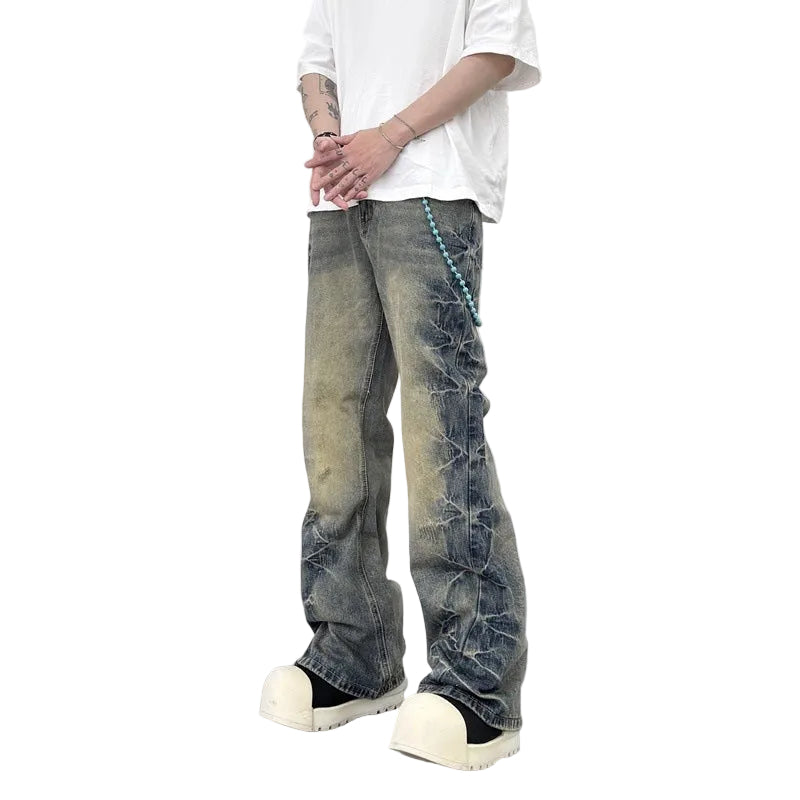 Straight Flared Denim Jeans
