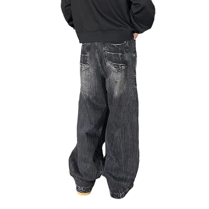 Patterned Denim Jeans