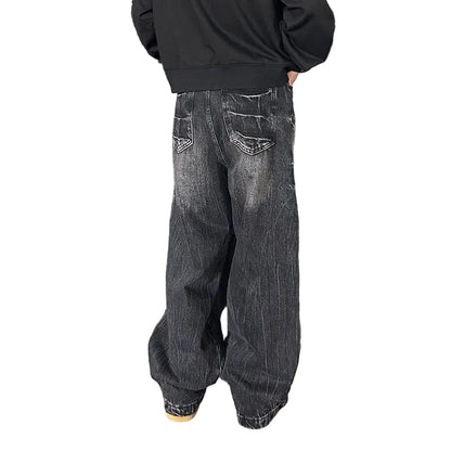 Patterned Denim Jeans