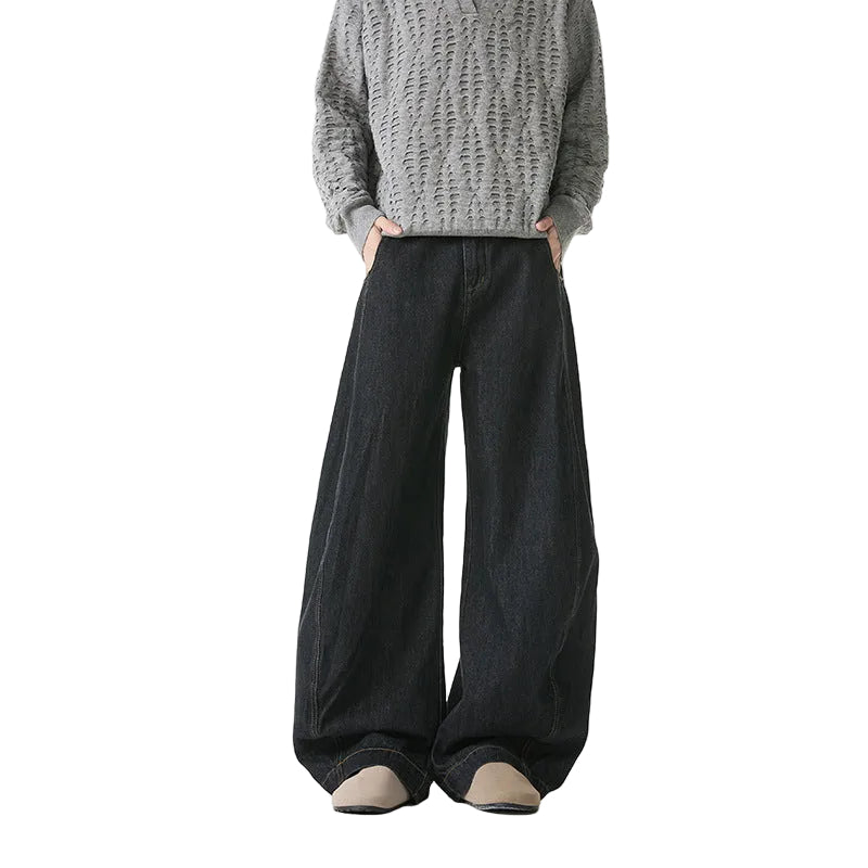 Y2K Trendy Wide-Leg Denim Jeans