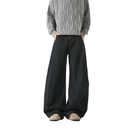 Y2K Trendy Wide-Leg Denim Jeans